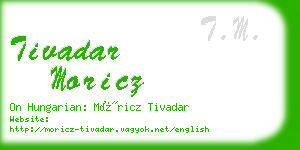 tivadar moricz business card